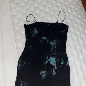 Black and Blue tye dye bodycon dress